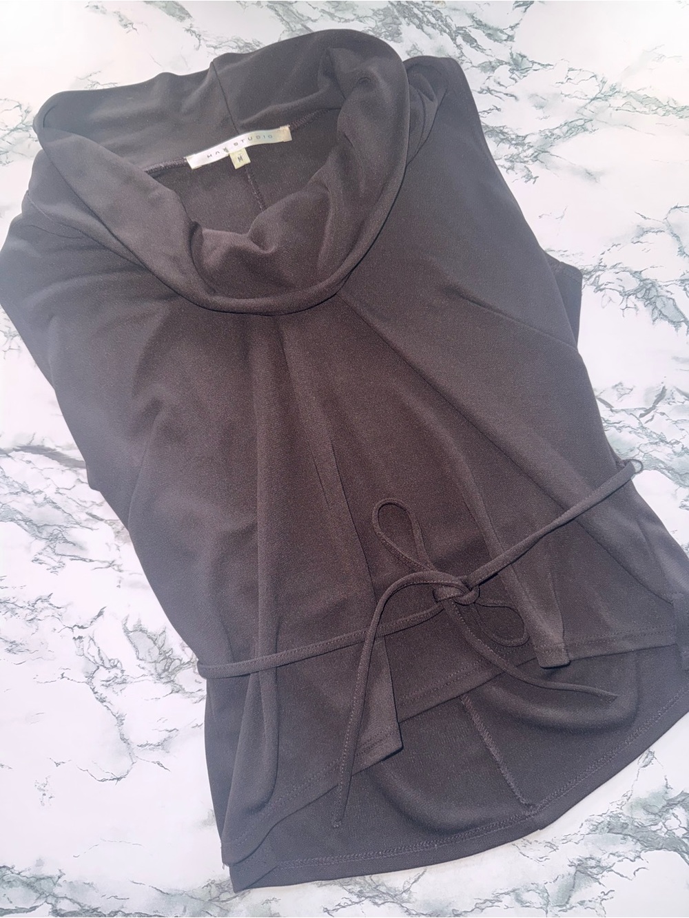 Max Studio Brown Cowl Neck Top